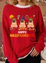 Lilicloth X Abu Gift For Dog Lover Happy Hallothanksmas Womens Sweatshirt