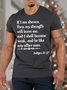 Men’s If I Am Shaven Then My Strength Will Leave Me Crew Neck Casual T-Shirt