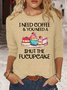 Women‘s Funny Letter Crew Neck Casual Top