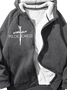 Men's Redeemed Religion Funny Graphic Print Text Letters Hoodie Zip Up Sweatshirt Warm Jacket