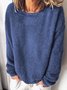 Women's Winter Fluffy Cozy Basic Casual Long Sleeve Top