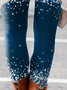 Women's Christmas Light Print Casual Leggings
