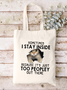 Cute Cat With Big Eyes Printed Shopping Tote
