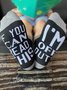 If You Can Read This I'm Off Duty Monogram Socks Fun Funny Everyday Accessories