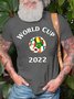 Men's Soccer World Cup 2023 Funny Graphic Print Loose Casual Cotton Text Letters T-Shirt