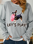 Lilicloth X Roxy Lets Play Dachshund Womens Sweatshirt