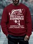 Men’s Hooked On Being Their Grandpa Casual Text Letters Regular Fit Sweatshirt