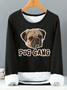 Lilicloth X Roxy Pug Gang Womens Warmth Fleece Sweatshirt