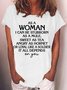Womens Funny Letters T-Shirt