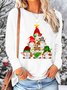 Women's Christmas Gnome Tree Casual Top