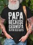 Gift For Grandfather Papa Because Grandpa Is For Old Guys Mens T-Shirt