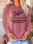 Lilicloth X Kat8lyst Sister The Best Friend You Can Never Get Rid Of Womens Long Sleeve T-Shirt