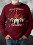 Men’s Rollin’with My Gnomies Christmas Regular Fit Crew Neck Casual Sweatshirt