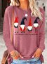 Women's Just Hangin With My Gnomies Funny Christmas Casual Top