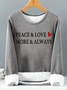 Lilicloth X JI Peace And Love More And Always Womens Warmth Fleece Sweatshirt