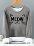 Cat Lover Meow Womens Warmth Fleece Sweatshirt