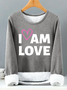 Lilicloth X Kat8lyst Valentines Day I Am Love Womens Warmth Fleece Sweatshirt