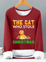 Lilicloth X Jessanjony The Cat Who Stole Christmas Womens Warmth Fleece Sweatshirt