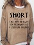 Women's Casual Funny Short Person Definition Sweatshirt