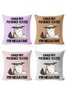 18*18 Set of 4 Cat Backrest Cushion Pillow Covers,Decorations For Home