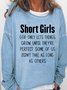 Women's Short People God Crew Neck Casual Sweatshirt