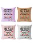 18*18 Set of 4 Christmas Backrest Cushion Pillow Covers, Decorations For Home