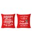 20*20 Funny Letters Grandma Poppy Because Grandpa Is For Old Guys Funny Backrest Cushion Pillow Covers Decorations For Home