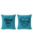 20*20 Sister Gift Middle Sister Funny Backrest Cushion Pillow Covers Decorations For Home