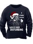 Men's I Find Your Lack Of Cheer Disturbing Christmas Funny Graphic Print Loose Text Letters Cotton-Blend Casual Sweatshirt