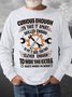 Men's Curious Enough To Take It Apart Skilled Enough To Put It Back Together Funny Graphic Print Loose Crew Neck Casual Sweatshirt