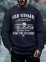 Men’s Old Banger 50 Years Old Spare Tire Included Crew Neck Casual Text Letters Sweatshirt