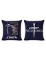 20*20 Set of 2 Greater Is He Cross Jesus Is My God Backrest Cushion Pillow Covers, Decorations For Home