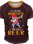 Men’s It’s The Most Wonderful Time For A Beer Casual Crew Neck Regular Fit T-Shirt
