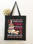 Books And Cats Animal Graphic Casual Shopping Tote Bag