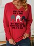 Women’s Money Can Buy A Lot Of Things But It Doesn’t Wiggle Its Butt Every Time You Come In The Door Shawl Collar Casual Sweatshirt