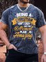 Men's Being A Christian Isn'T Easy But The Retiremen Plan Is Funny Print Casual Crew Neck Text Letters Loose T-Shirt