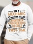 Men's I Am A Mechanic Because Your Honor Roll Student Funny Graphic Print Casual Crew Neck Text Letters Cotton Top