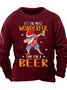 Men’s It’s The Most Wonderful Time For A Beer Casual Christmas Regular Fit Sweatshirt