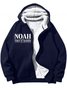 Men’s Noah Was A Conspiracy Thorist Then It Rained Text Letters Hoodie Casual Sweatshirt