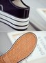 Casual Increased Wedges Canvas Slippers