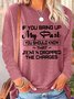 Women's If You Bring Up My Past You Should Kno That Jesus Dropped The Charges Christian Gold Casual Top