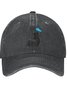 Black Cat And Blue Butterfly Animal Graphic Adjustable Hat