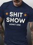 Men's Show Admit One Funny Graphic Print Loose Casual Text Letters Cotton T-Shirt