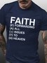 Men's Faith Forwarding All Issus To Heaven Graphic Print Cotton Loose Casual Text Letters T-Shirt
