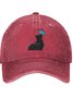 Black Cat And Blue Butterfly Animal Graphic Adjustable Hat