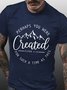 Men's Perhaps You Were Created For Such A Time As This Graphic Print Text Letters Cotton Casual T-Shirt