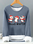 Lilicloth X Manikvskhan Hello Winter With Penguins Womens Warmth Fleece Sweatshirt