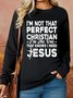 Lilicloth X Manikvskhan I'm Not That Perfect Christian Womens Sweatshirt
