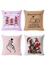 18*18 Set of 4 Valentine's Day Love heart Cat Backrest Cushion Pillow Covers, Decorations For Home