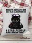 18*18 Funny Word That's What I Do I Am A Nurse Throw Pillow Covers, Pillow Covers Decorative Soft Corduroy Cushion Pillowcase Case For Living Room